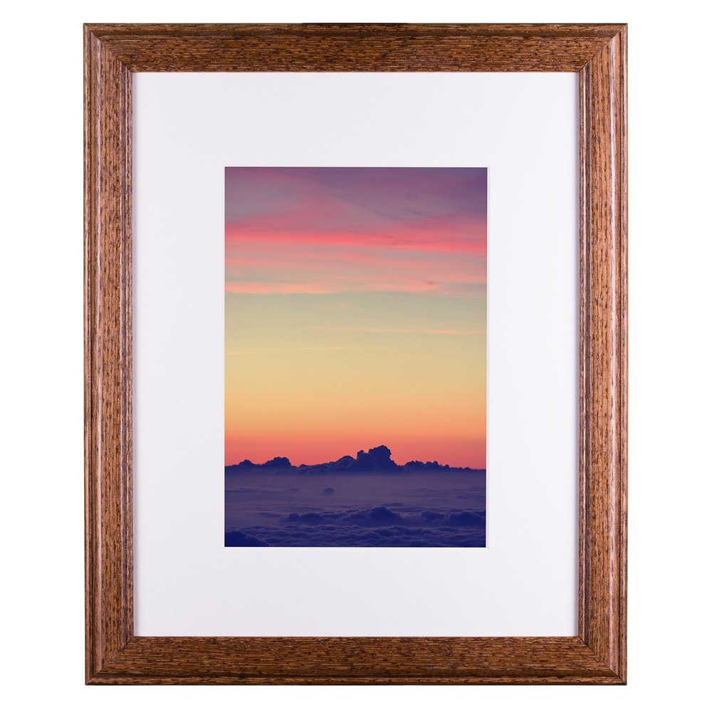 Craig Frames Wiltshire 236 Brown Hardwood Picture Frame with Single White Mat