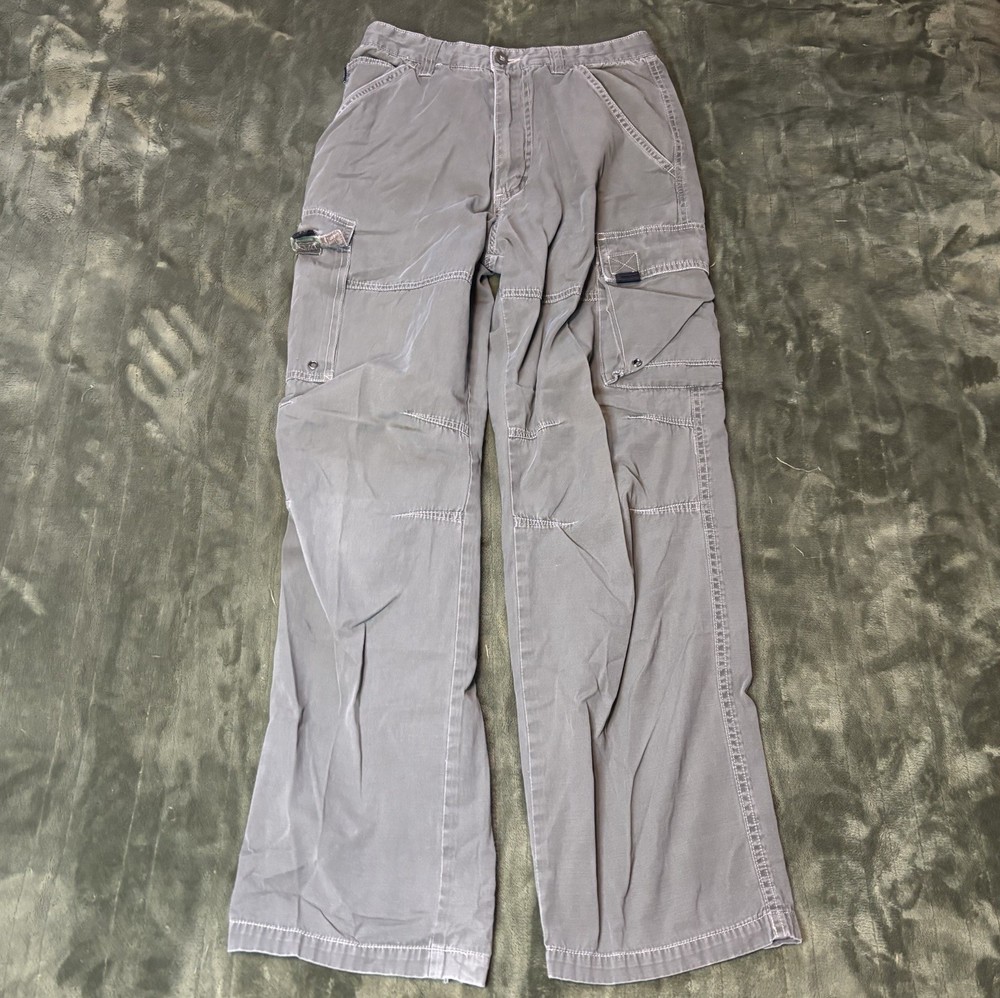 Vintage Y2K Plugg Jeans Cargo Pants Mens Small Green Hiking Grunge Punk Rave Emo