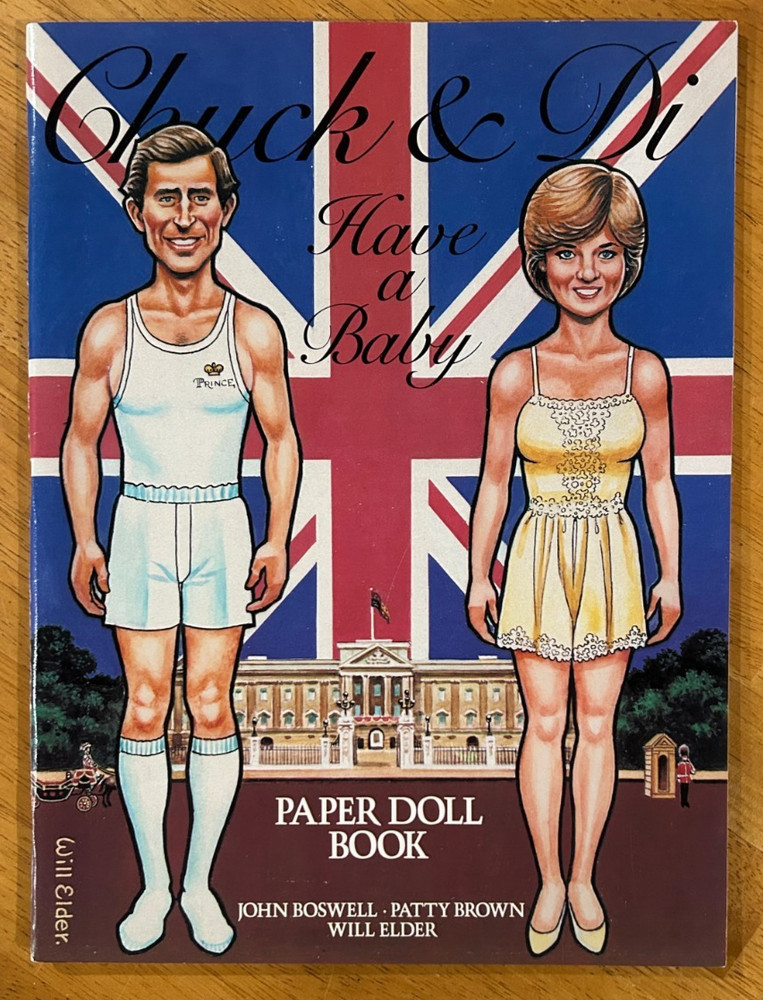 Vtg 1982 Uncut Chuck and Di Have a Baby Paper Doll Book Will Elder John Boswell