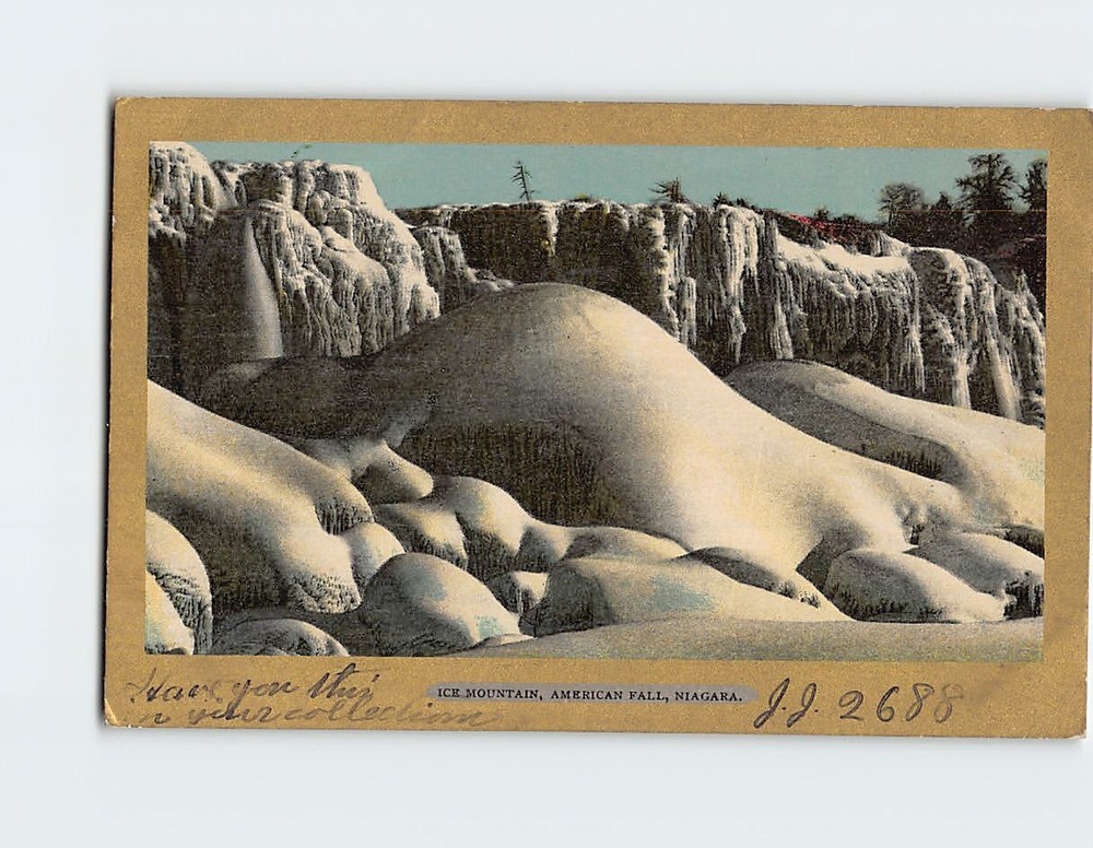 Postcard Ice Mountain American Falls Niagara Falls New York USA