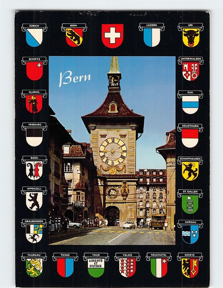 Postcard Clock tower Bern Switzerland