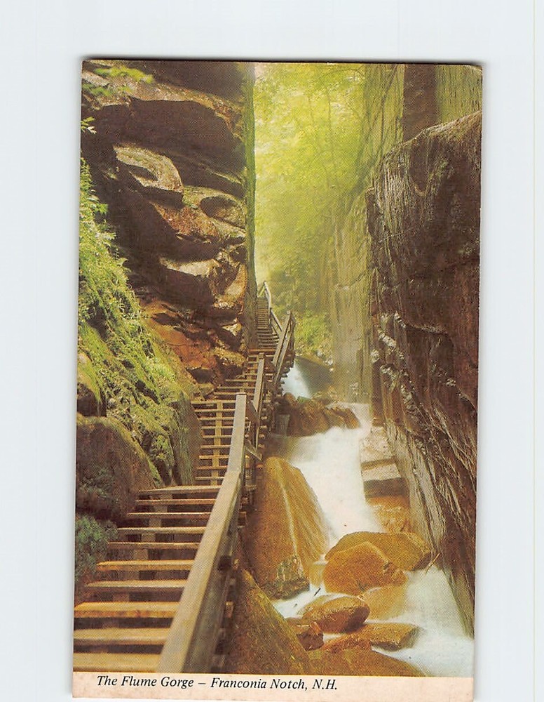 Postcard The Flume Gorge Franconia Notch New Hampshire USA