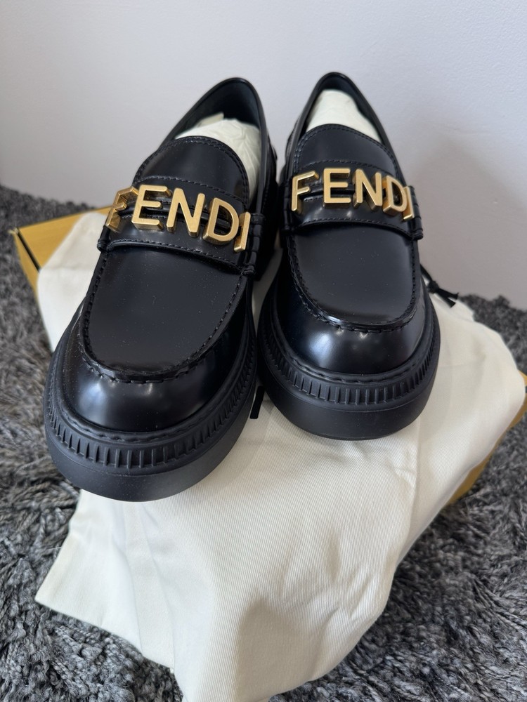 Fendi Logo-Plaque Loafers IT41 - Brand New In Packaging