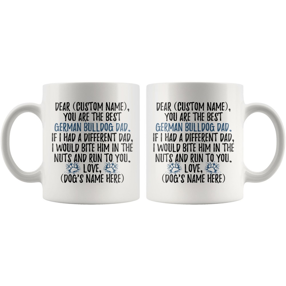Personalized German Bulldog Dog Dad Mug German Bulldog Men Gifts German Bulldog