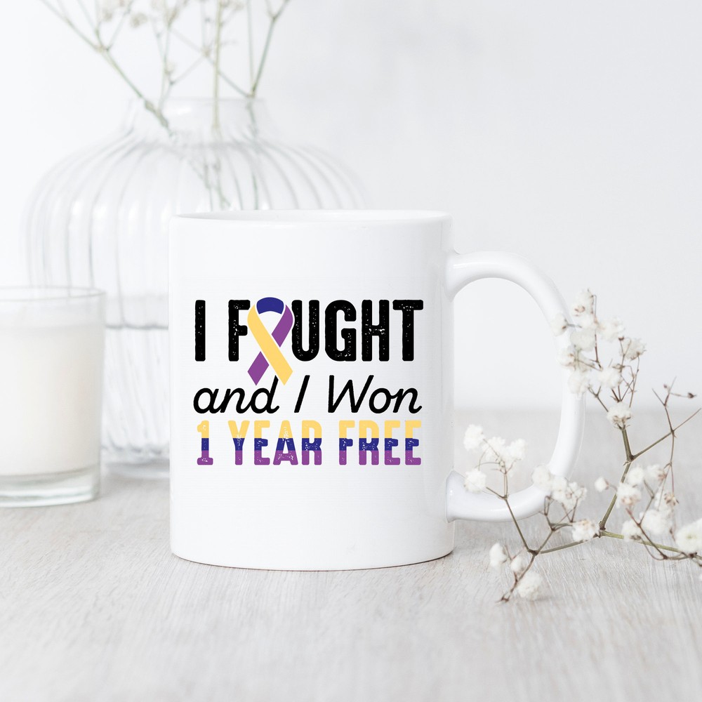 Bladder Cancerversary 1 Year Free Mug Bladder Cancer Survivor Bladder Cancer