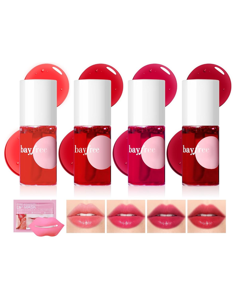 Lip Tint Stain Set, Lip Stain Long Lasting Lightweight Waterproof, Transfer-Proo