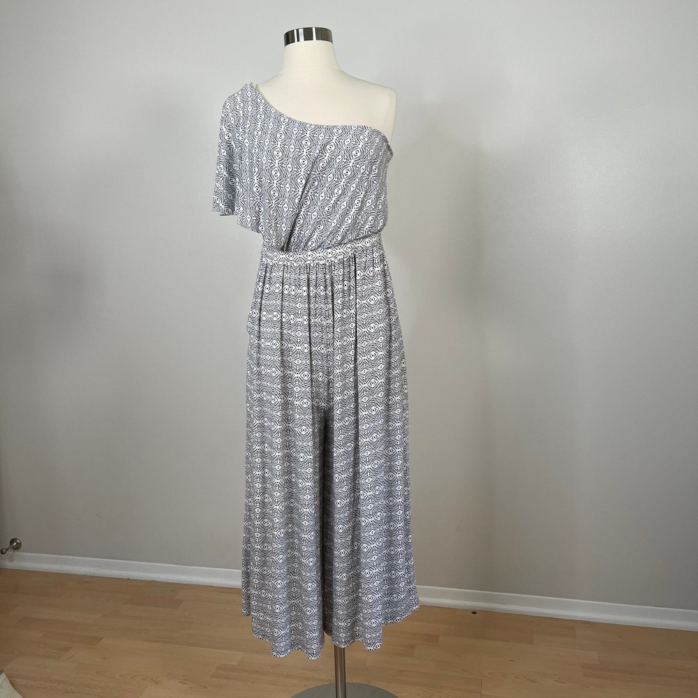 Maeve Anthropologie • Jamie One Shoulder Wide Leg Jumpsuit Extra Small XS