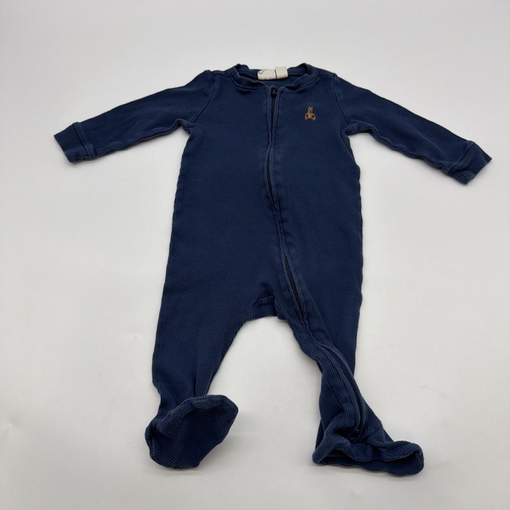 Baby Gap One Piece Toddler Boys Size 6-9M Blue Full Zip 100% Cotton.#44845