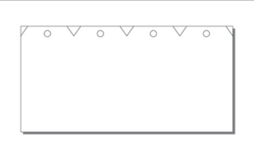 No.6 Hang Tags 2-5/8x5-1/4 4-Up on 5-1/4x10-1/2 White Cover 250 Sheets