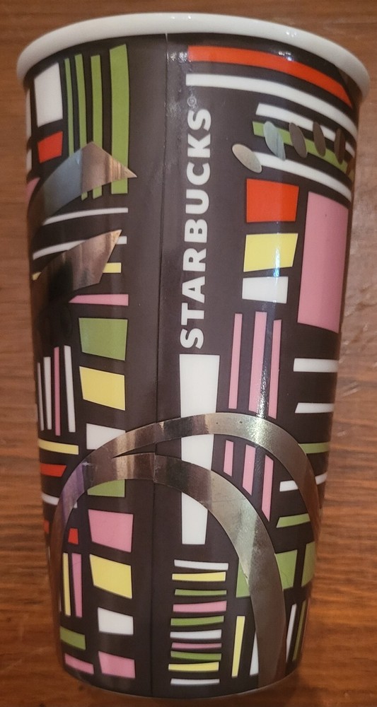 Starbucks 2014 12oz Ceramic Tumbler with Graphic or Abstract Design-image