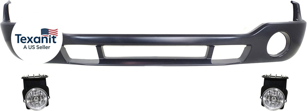 Bumper Cover KIT Compatible with 2003-2004 GMC Sierra 1500, Fits 2003 GMC Sierra