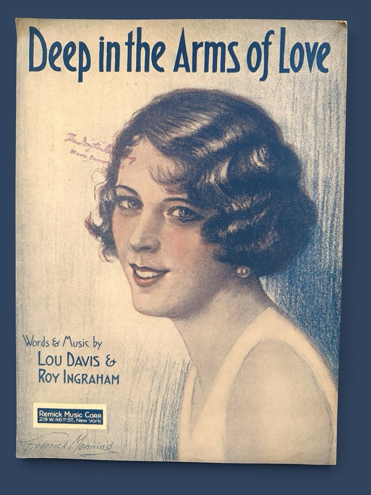 Deep In The Arms Of Love VTG Sheet Music 1929 Lou Davis Roy Ingraham Cover Art