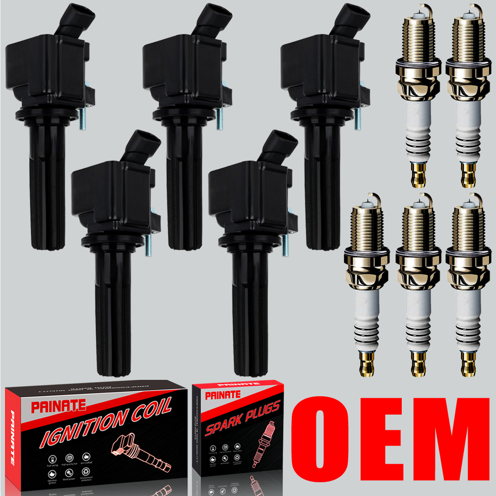 Brand 5X OEM Ignition Coil & 5X Iridium Spark Plug For Chevy GMC Hummer H3 3.7L