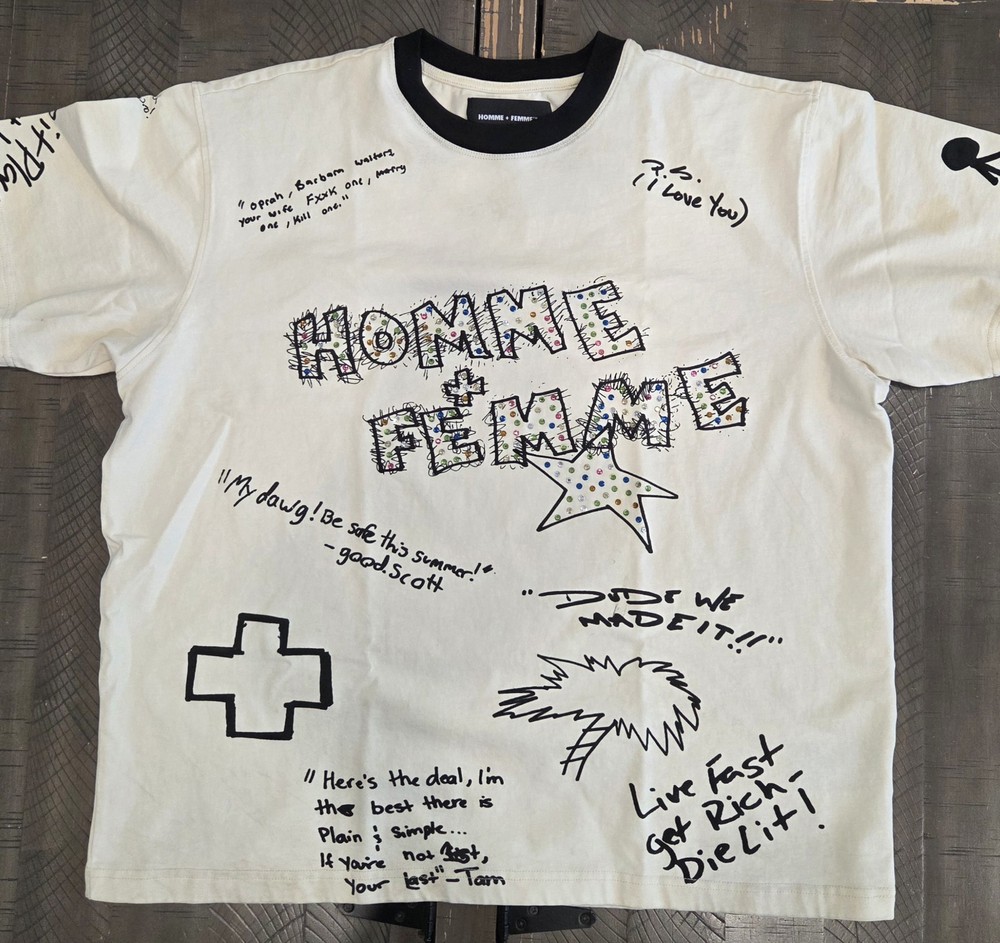 Mens T-Shirt Homme + Femme Graphic Yearbook Class of 1988 Streetwear XXXL $120