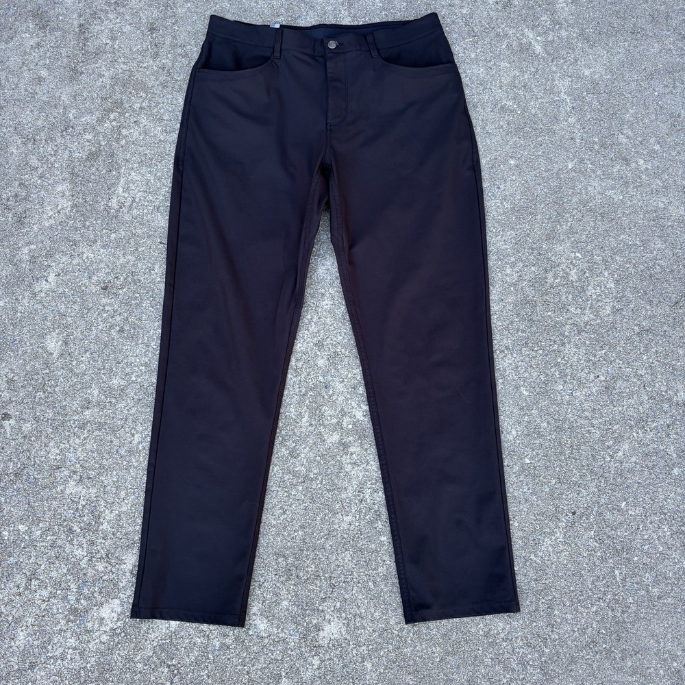 Rhoback Men's Delta Performance Pant 36x32 Black Golf Wicking Pants