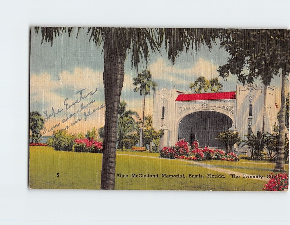 Postcard Alice McClelland Memorial Ferran Park Eustis Florida USA North America