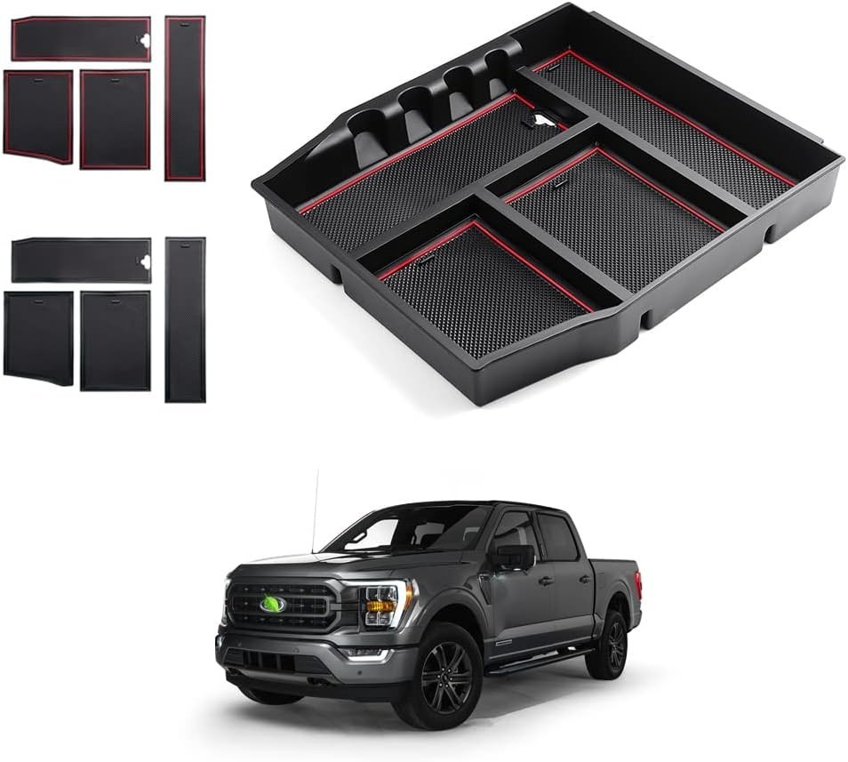 Center Console Organizer Suitable For Ford F150 Armrest Storage Tray 2021-2025