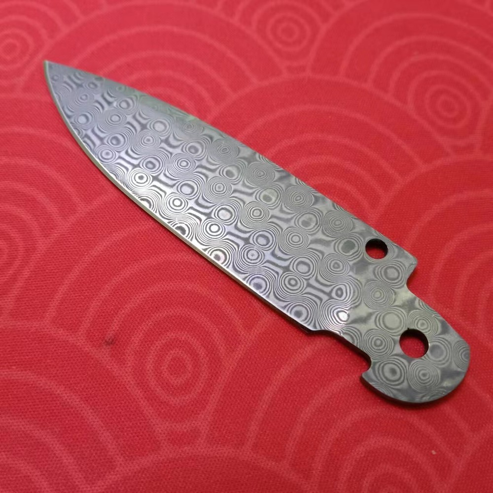 1PC Damascus 58HRC Clip Point Replacement Blade for Benchmade 535 Bugout Knife