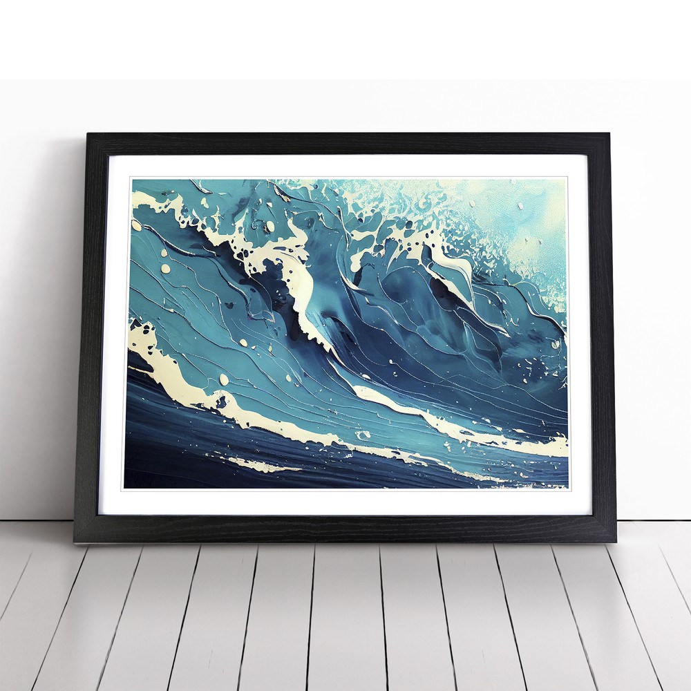 Splashed Ocean Wave Vol.1 Wall Art Print Framed Canvas Picture Poster Decor