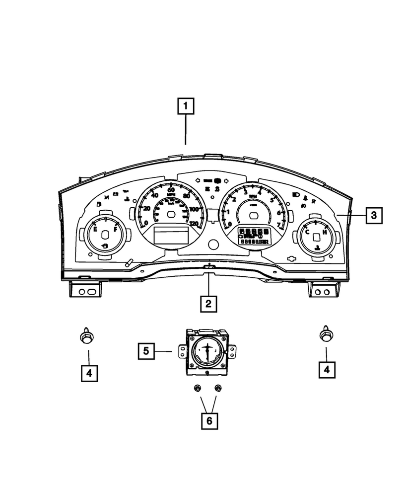 Genuine Mopar Instrument Cluster Mask And Lens 68030978AA