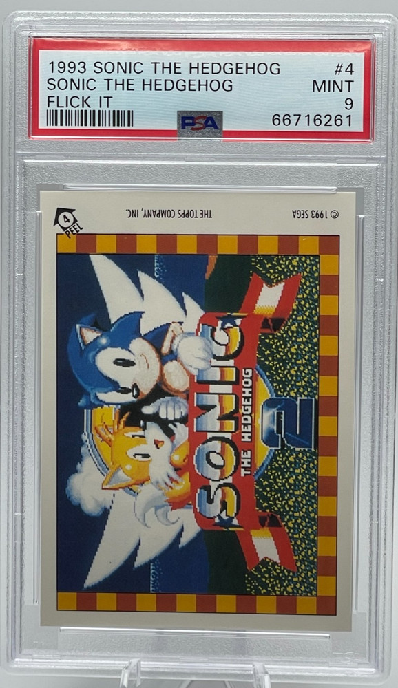 1993 Topps Sonic the Hedgehog #4 Flick It! PSA 9 MINT – Graded Card