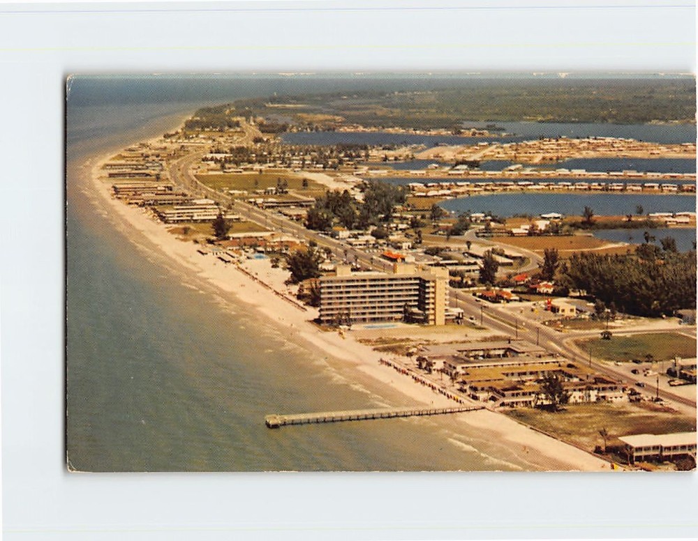 Postcard Aerial View Redington Beach Florida USA