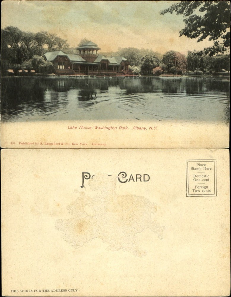 Lake House Washington Park Albany New York UDB ca 1905