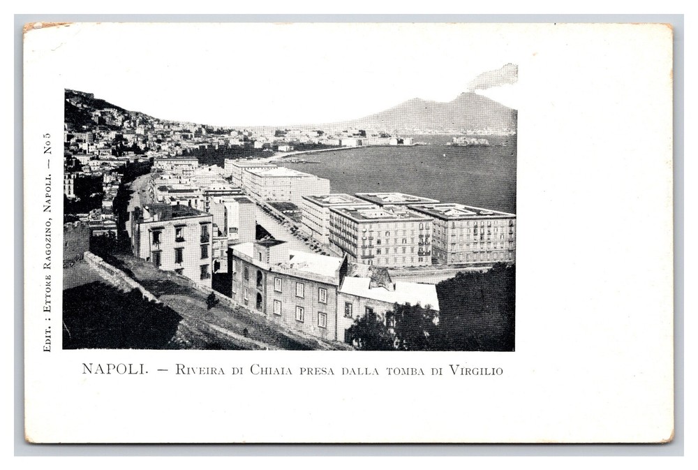 Vintage Early 1900s Tomb Of Virgilio Napoli Italy Undivided Back Postcard