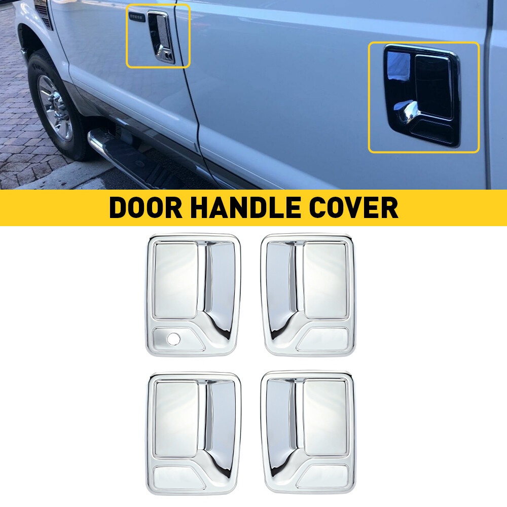 Chrome Door Handle Covers For Ford F-250 F-350 F-450 Super Duty 4Doors 1999-2016