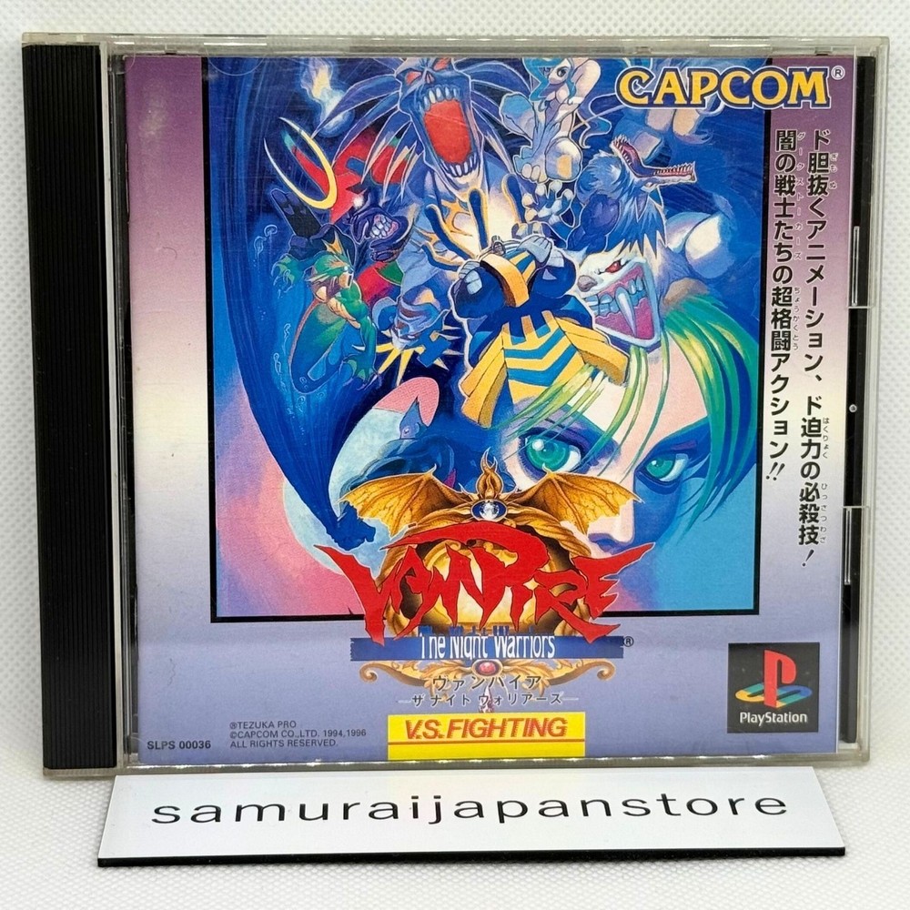 Vampire Darkstalkers 1 PS1 JP ver Used Tested Japanese ver with Case Game