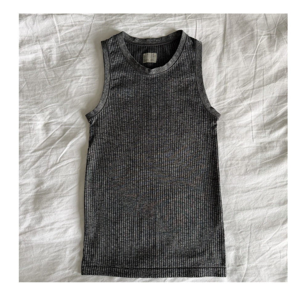 Athleta Grey Ribbed Tank Top