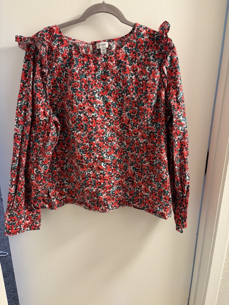 Women’s J.Crew Floral Blouse Size 2X