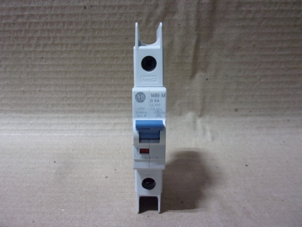 Allen Bradley 1489-M 1489-M1D060 1 Pole 6 Amp 480V Circuit Breaker Din Rail