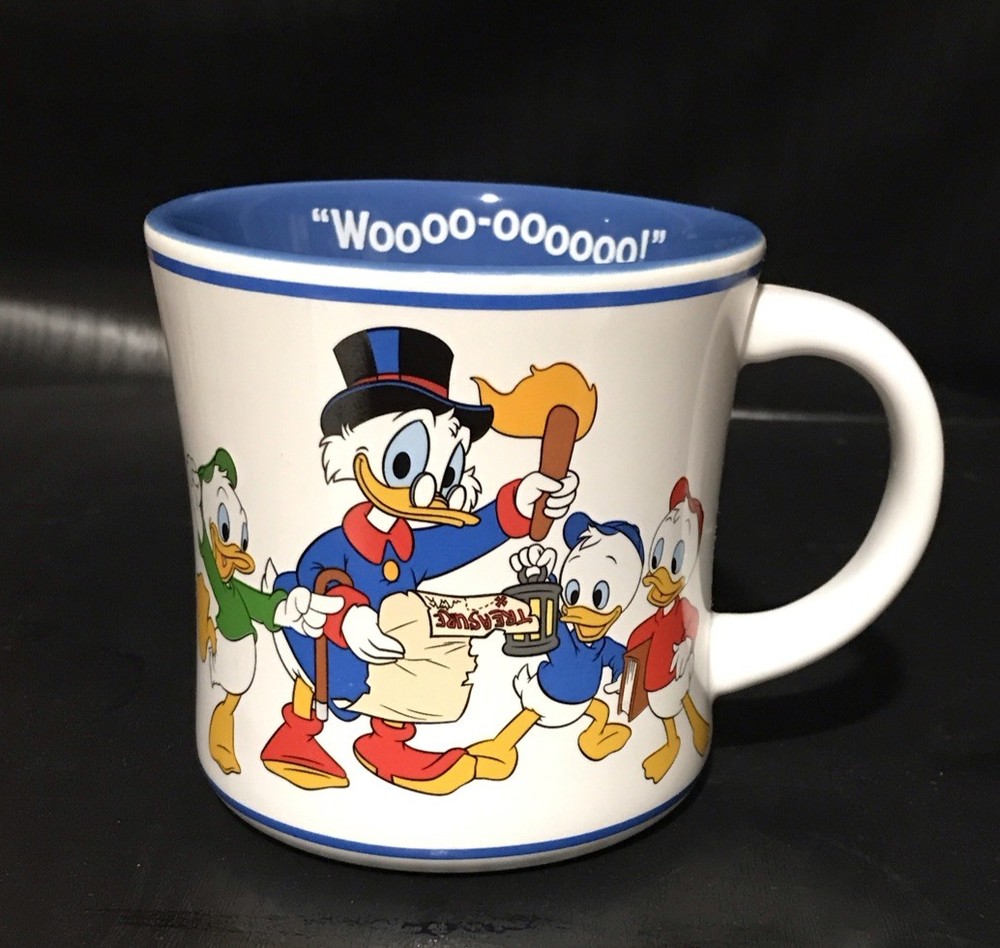 Disney DuckTales Ceramic Cup Mug Scrooge McDuck Huey Dewey Louie Treasure Map
