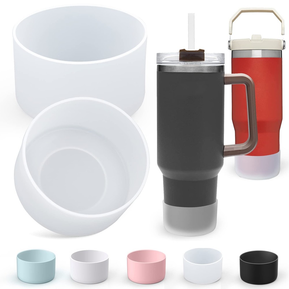 2Pcs Non-Slip Silicone Boot Sleeves for Stanley Quencher 40oz & 30oz Tumblers with Handle Protection