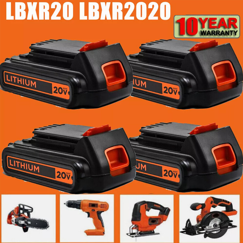 2PCS LBXR20 Black Decker 20V Lithium MAX Battery Replacement