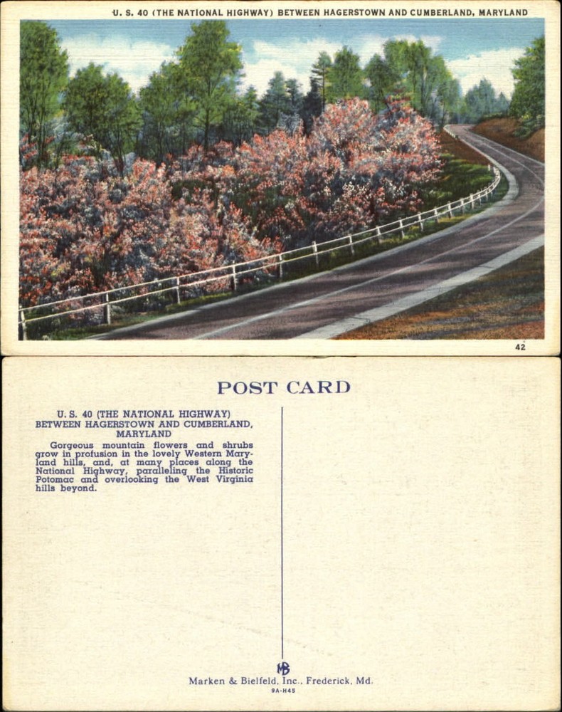 US 40 between Hagerstown and Cumberland Maryland ~ 1940s