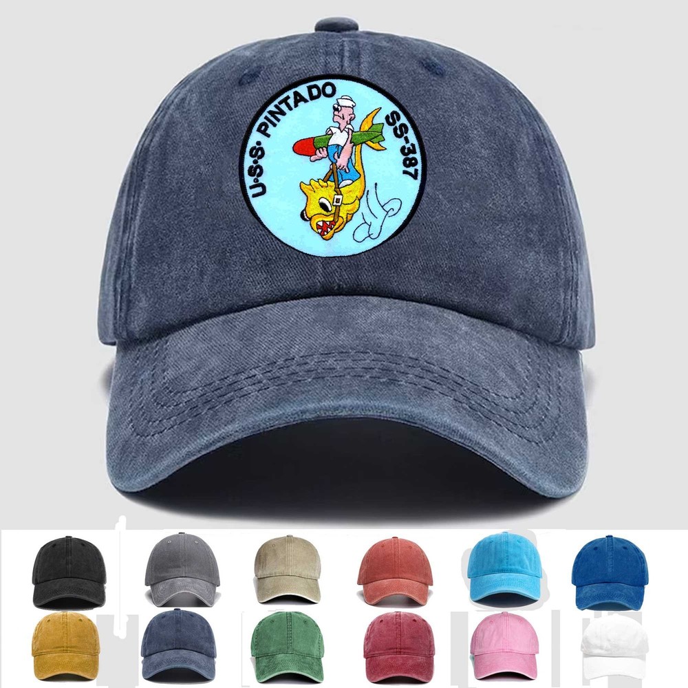 Custom Embroidered Hat SS-387 USS Pintado, Veteran Cap, Trucker Hat, Gift Idea