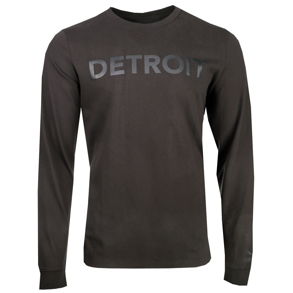 PUMA  X Slum Village Graphic Crew Neck Long Sleeve T-Shirt Mens Black Casual Top