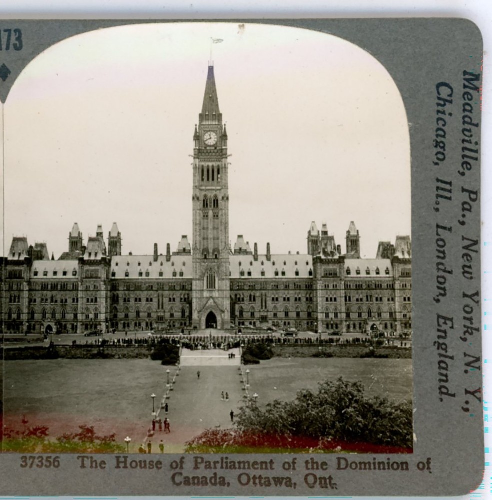 House of Parliament Ottawa Ontario Canada Keystone Stereoview