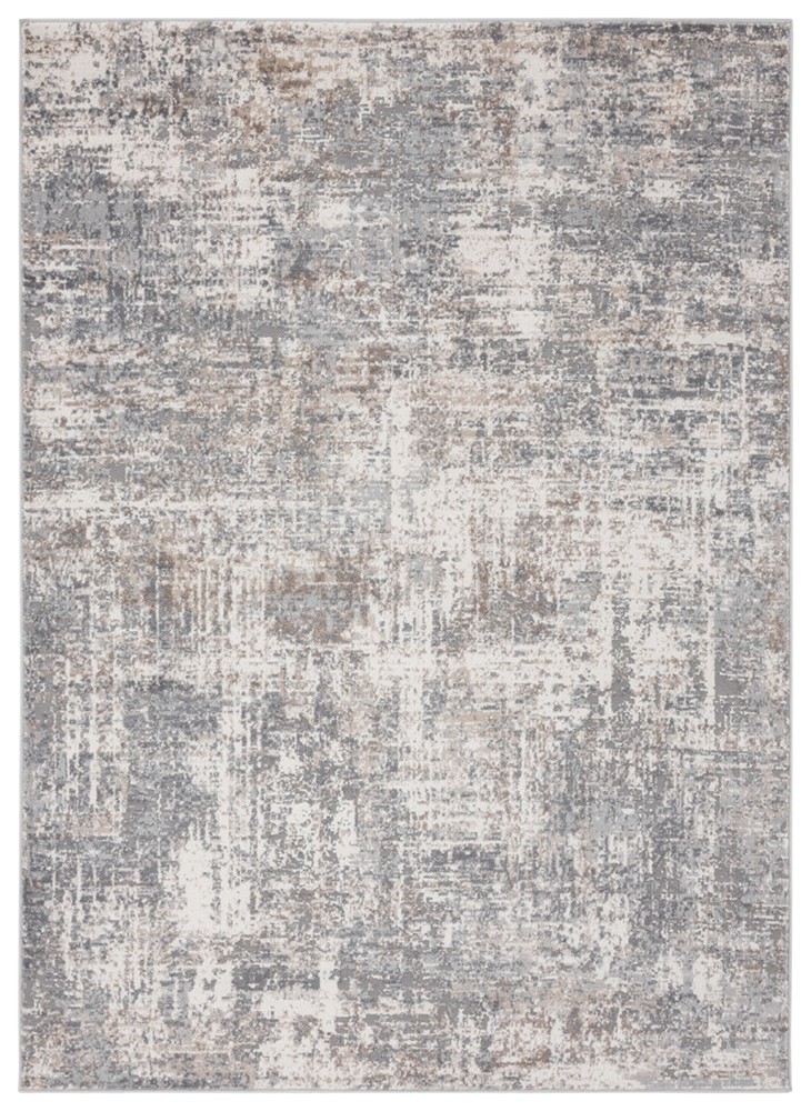 Vintage Blue Abstract Faded Shaded Area Rug 9x13 Feet-image