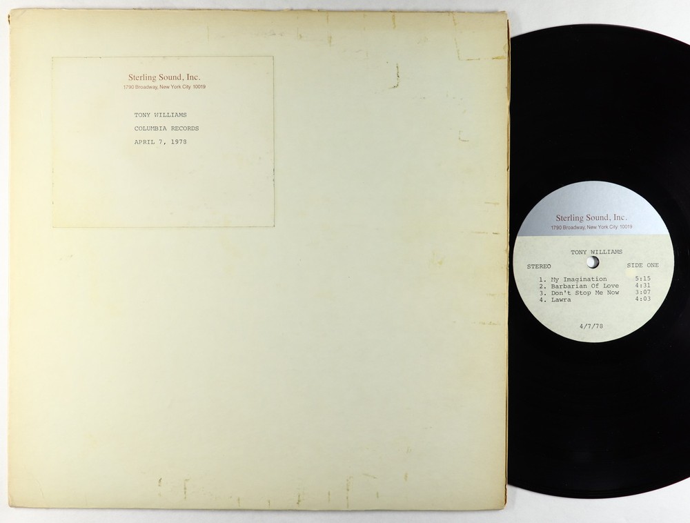 Tony Williams - Barbarians Of Love Acetate LP - CBS Unreleased Punk/Fusion HEAR