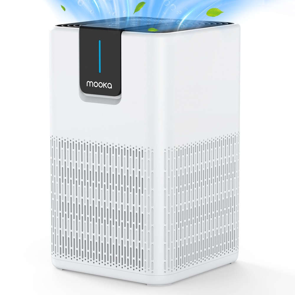 MOOKA Large Home Room Air Purifiers H13 HEPA Air Filter 1250 Ft² Air Cleaner USA