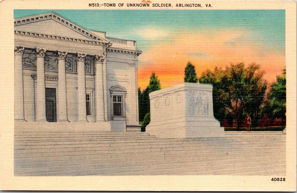 Tomb of Unknown Soldier Arlington VA Vintage Postcard