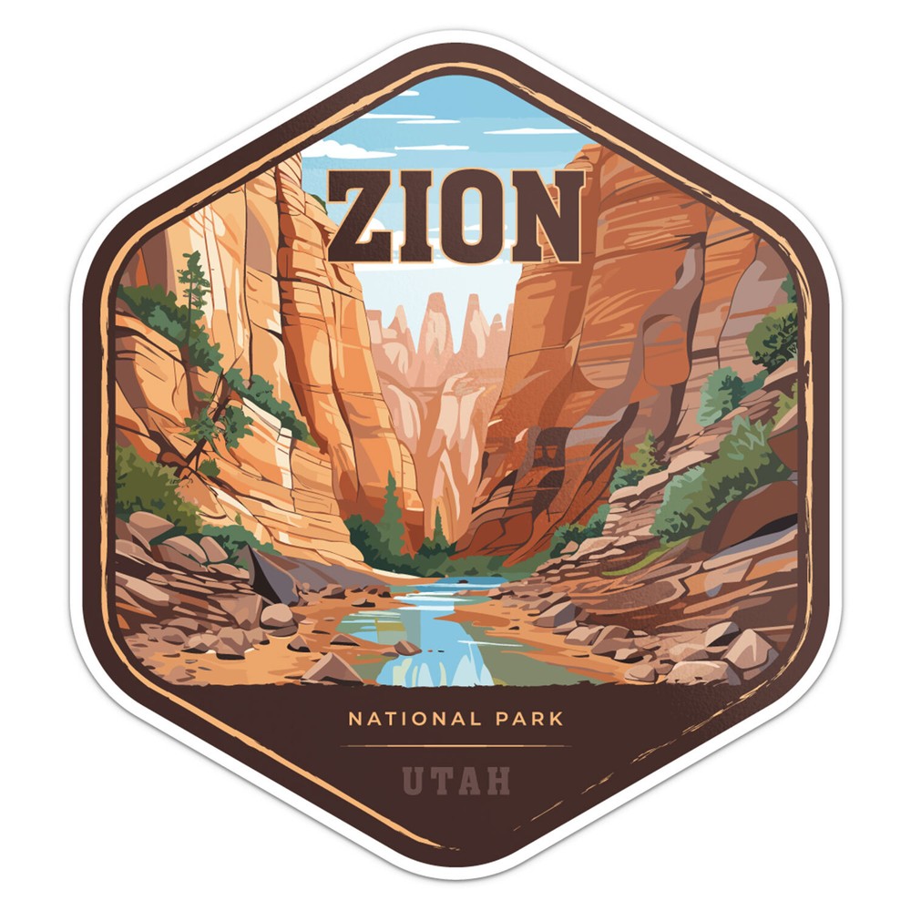 Zion National Park Car Bumper Sticker Vinyl Decal