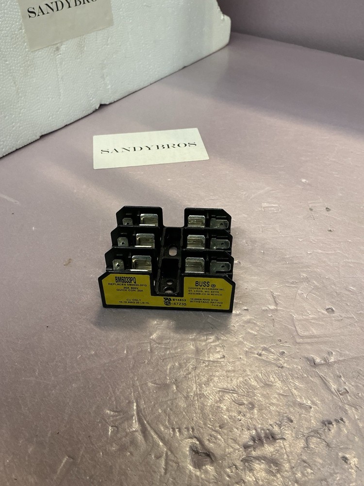 Buss Bm6033Pq 30A 600V 3 Pole  Fuse Block