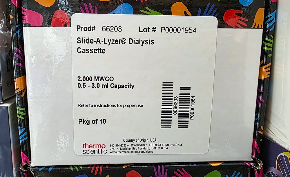 THERMO SCIENTIFIC 66203 Slide-A-Lyzer G2 Dialysis Cassettes 2K MWCO 3 mL PK/ 10