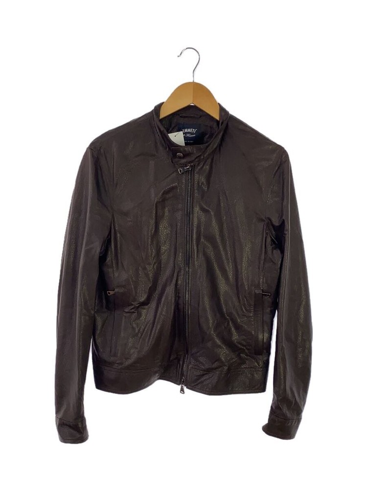 Emmeti Brown Sheepskin Leather Blouson Jacket Size 48