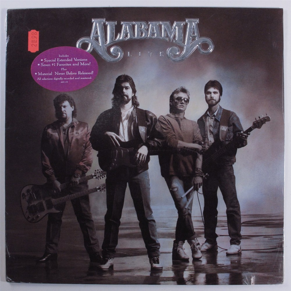 ALABAMA Live RCA LP embossed cover SEALED d