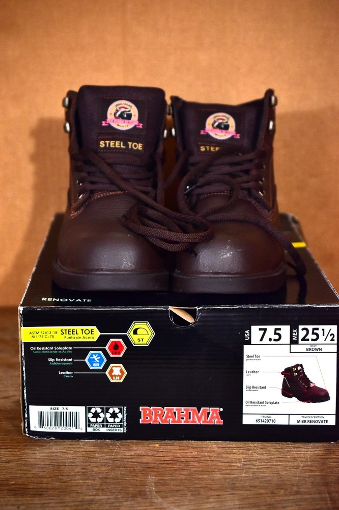 Brahma Men's Steel Toe Work Boots New in Box Size 7.5